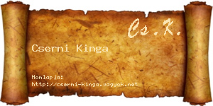 Cserni Kinga névjegykártya