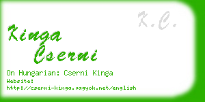 kinga cserni business card